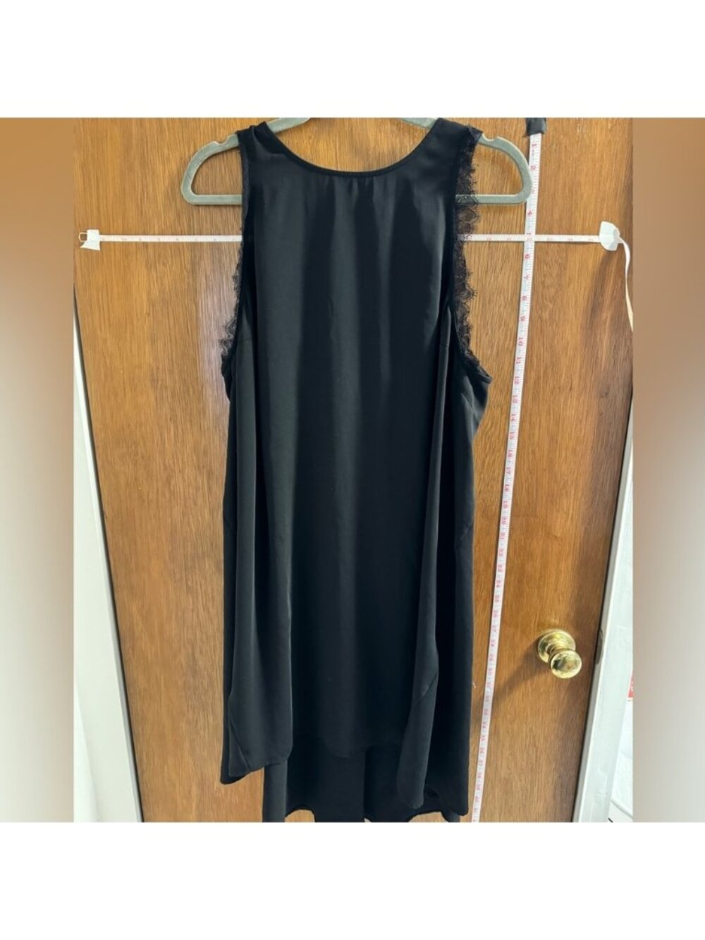H&M asymmetrical little black dress with lace details